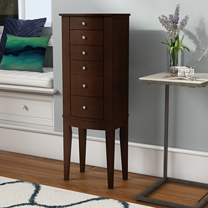 Darby Home Co Kiara 14'' Wide Jewelry Armoire with Mirror & Reviews